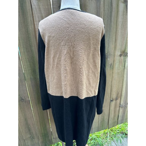 TALBOTS PLUS CARDIGAN JACKET Colorblock Merino Blend 2x - Picture 4 of 6